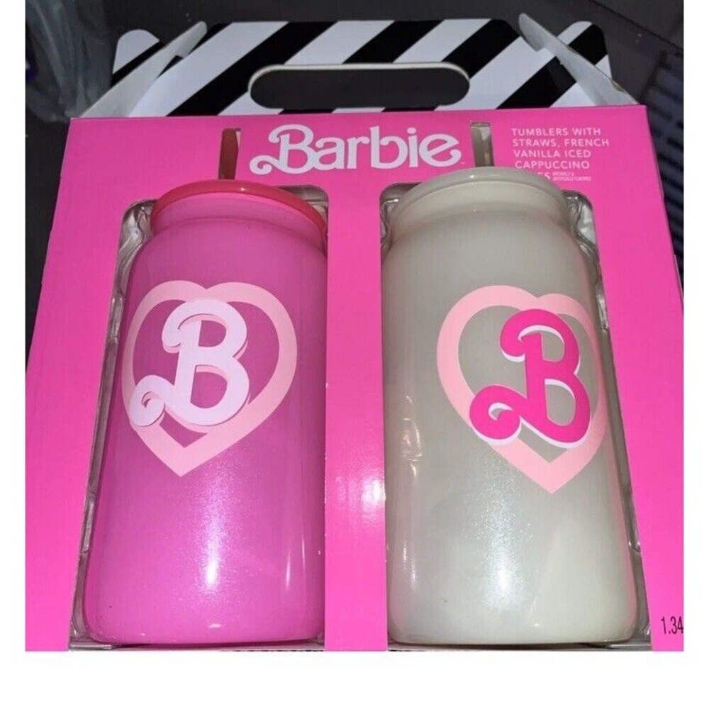 Barbie Tumbler & Iced Cappuccino Mix Boxed Set‎ New In Box Rare!!